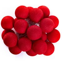 Тайская гирлянда с шариками темно-красного цвета(Очень большие-спец.заказ для нашего сайта) 20 шариков / Lightening balls deep red