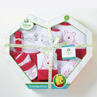 Подарочный набор одежды для детей 0-6 месяцев от Disney (10 предметов, белый с красным) / Disney Baby gift set red-white 10 pcs