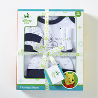 Подарочный набор одежды для детей 0-6 месяцев от Disney (5 предметов, белый с темно синим) / Disney Baby gift set 5pcs