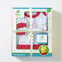 Подарочный набор одежды для детей 0-6 месяцев от Disney (5 предметов, белый с красным) / Disney Baby gift set red-white 5pcs