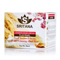 Крем для лица Sritana с женьшенем, улиточной слизью и жемчугом 30 мл / Sritana Ginseng Snail Pearl cream 30 ml