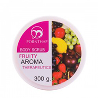Ароматный солевой скраб для тела AROMA Therapeutics с фруктами от Pornthap 300 мл / Pornthap Fruity AROMA Body Scrub therapeutics 300g