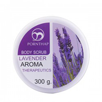 Ароматный солевой скраб для тела AROMA Therapeutics с лавандой от Pornthap 300 мл / Pornthap Lavender AROMA Body Scrub therapeutics 300g