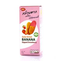 Ломтики банана в клубничной помадке 75 гр / OTOP solar dried banana with strawberry 75 g