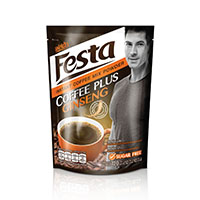 Растворимый диетический кофе с женьшенем и аргинином от Festa 10 саше*12 гр / Festa Coffee Plus Ginseng 10 sachets*12g