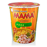 Лапша быстрого приготовления со вкусом свинины от MAMA в стаканчике 42 гр / MAMA Noodles Cup Pork Flavor 42 gr