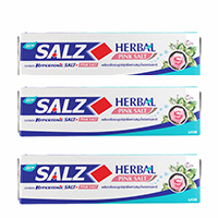 Набор зубных паст Salz Herbal active с розовой гималайской солью от Lion 3 шт по 160 гр / Lion Salz Herbal active toothpaste 3pcs*160g