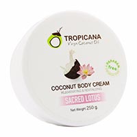 Крем для тела на основе масла кокоса Sacred Lotus от Tropicana 250 гр / Tropicana Coconut Body Cream Sacred Lotus 250 g