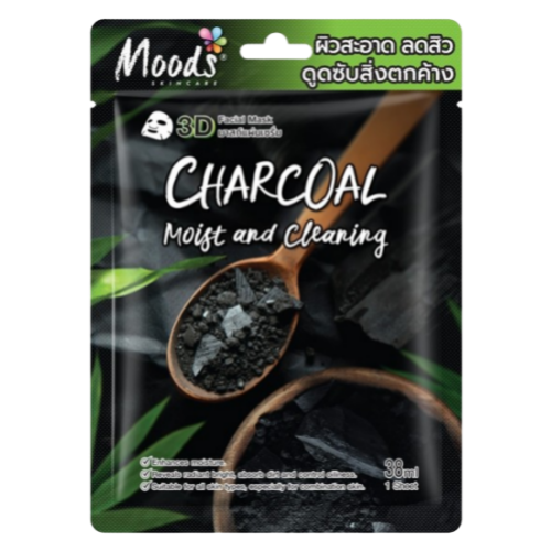 Moods 3D Facial Mask Charcoal Moist And Cleaning 38 ml