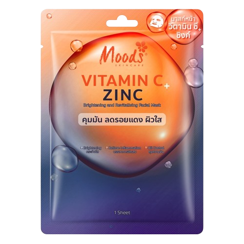 Moods Vitamin C + Zinc Brightening And Revitalizing Facial Mask 38 ml