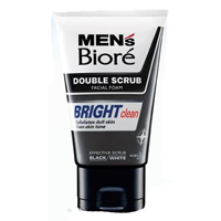 Мужской очищающий скраб для лица Biore 100 гр / Men's Biore Double Scrub Bright Clean 100g