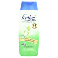 Шампунь смягчающий для волос с рисовым молочком и ростками пшеницы Feather 340 мл / Feather Nature Clean & Care Gentle & Care Shampoo 340ml