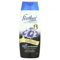 Шампунь с мотыльковым горошком для блеска темных волос Feather 340 мл / Feather Nature Clean & Care Black & Shine Shampoo 340 ml