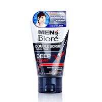 Двойной скраб для мужчин от черных точек Biore 100 гр / Biore Mens Double Scrub Deep Clean Facial Foam 100g