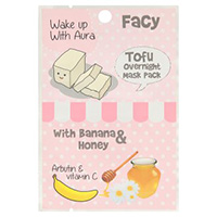 Ночная несмываемая маска для лица с тофу, бананом, медом и витамином С от FACY 10 гр / FACY Tofu Overnight Mask with Banana Honey Vitamin C 10g