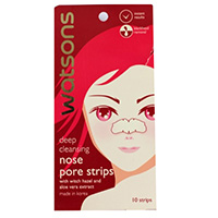 Очищающие полоски для носа с алоэ вера от аптеки Watsons 10 шт / Watsons Nose pore strips deep cleansing (aloe and which hazel) 10 pcs