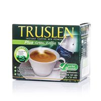 Труслен Кофе с экстрактом не обжаренных кофейных зерен 10 пакетиков 16 гр / Truslen Plus Green Coffee Bean box