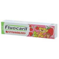 Зубная паста для детей 2-6 лет клубничная от Fluocaril 40 гр / Fluocaril Kid Toothpaste for 2-6 Years Strawberry Flavor 40g