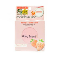 Пудра матирующая с белой клубникой, витаминами и фактором SPF30 White Strawberry от Baby Bright6 гр / Baby Bright White Strawberry Sun Pact 6g