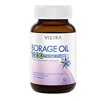 БАД «Масло бурачника с витамином Е» от Vistra 40 капсул / Vistra Borage oil 1000mg+Vit E 40 caps