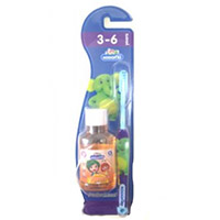 Набор из зубной щетки и ополаскивателя для полости рта для детей 3-6 лет Kodomo от Lion / Lion Kodomo Toothbrush for kids 3-6 years and mouthwash set