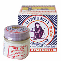 Белый тайский бальзам White monkey holding Peach 35(18 гр) мл / White monkey holding Peach balm 35 ml (18 gr)