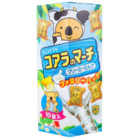 Фигурное печенье со сливочной начинкой Lotte Koala's 37 гр / Lotte Koala's March Creamy Milk Flavoured Biscuits with Cream Filling 37g