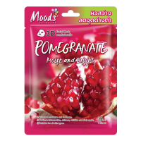 Moods Skin Care Pomegranate Moist And Bright 3D Facial Mask 38 ML