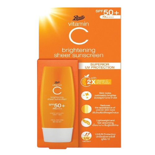 Boots Vitamin C Brightening Sheer Sunscreen SPF50+ PA++++ 30ml