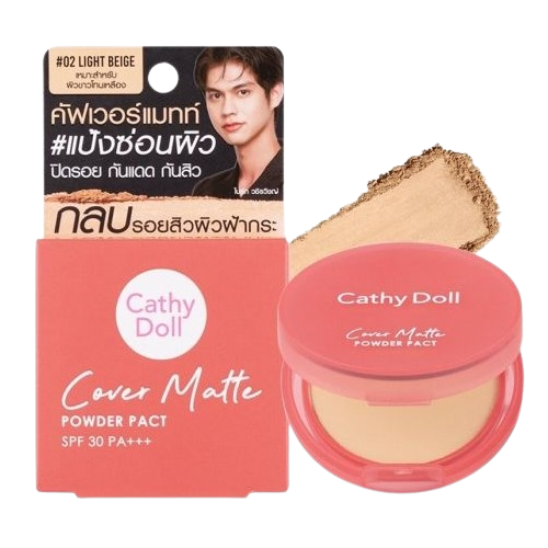 CathyDoll Cover Matte Powder Pack SPF30 PA+++ 4_5 g 02 Light beige