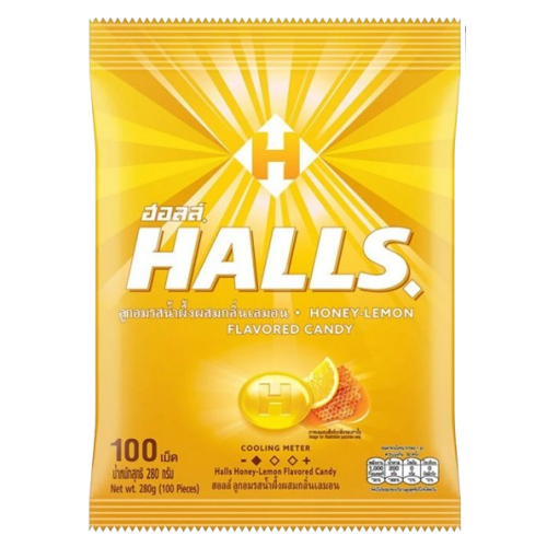 Halls Honey Lemon Candy 280 g 100 pcs
