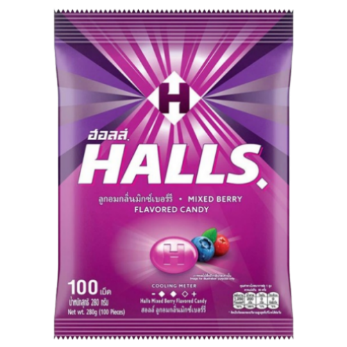Halls Mixed Berry Candy 280 g 100 pcs
