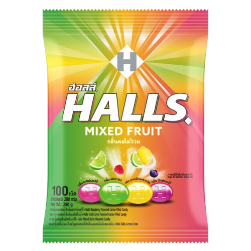 Halls Mixed Fruit 280 g 100 pcs
