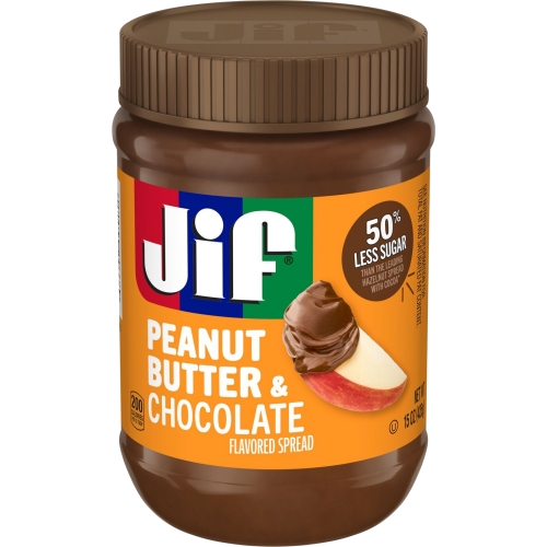 Крем-паста шоколадно-арахисовая от Jif 454 гр / Jif Peanut Butter & Chocolate Flavored Spread 454 g
