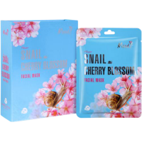 Питательная маска для лица с муцином улитки и экстрактом цветов вишни от Belov 38 мл / Moods Flower Snail Cherry Blossom Facial Mask 38 ml