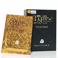 Золотая маска для лица питательная, омолаживающая и выравнивающая тон 38 грамм 1 шт / White Bright Gold Tissue Facial mask 38 gr 1 ps